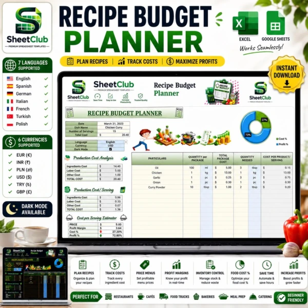 Recipe Budget Planner 1.0