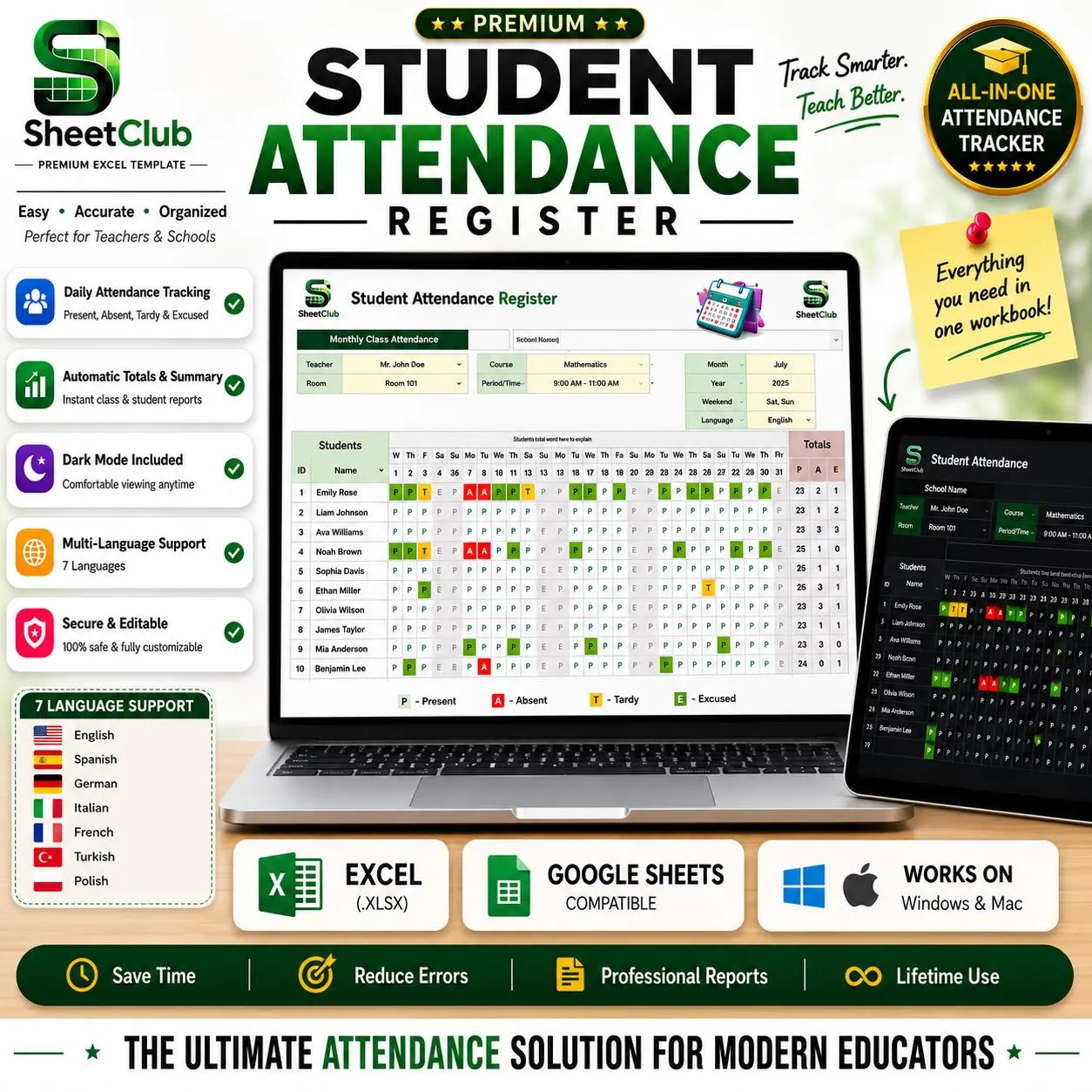 Student Attendance Register 1.2