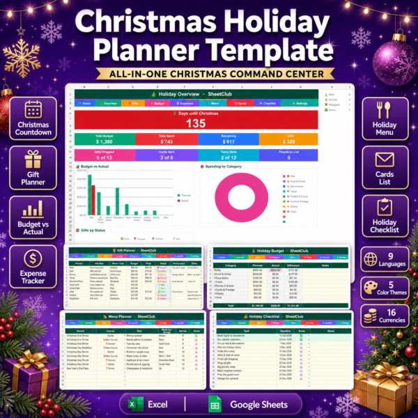 Christmas Holiday Planner Template