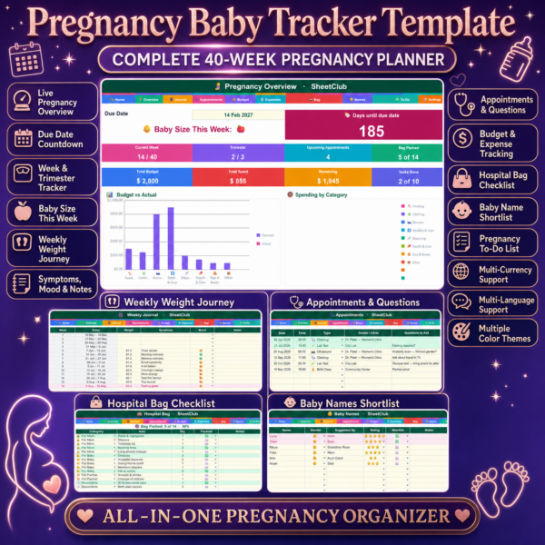 Pregnancy Baby Tracker Template