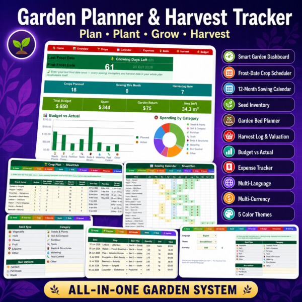 Garden Planner & Harvest Tracker