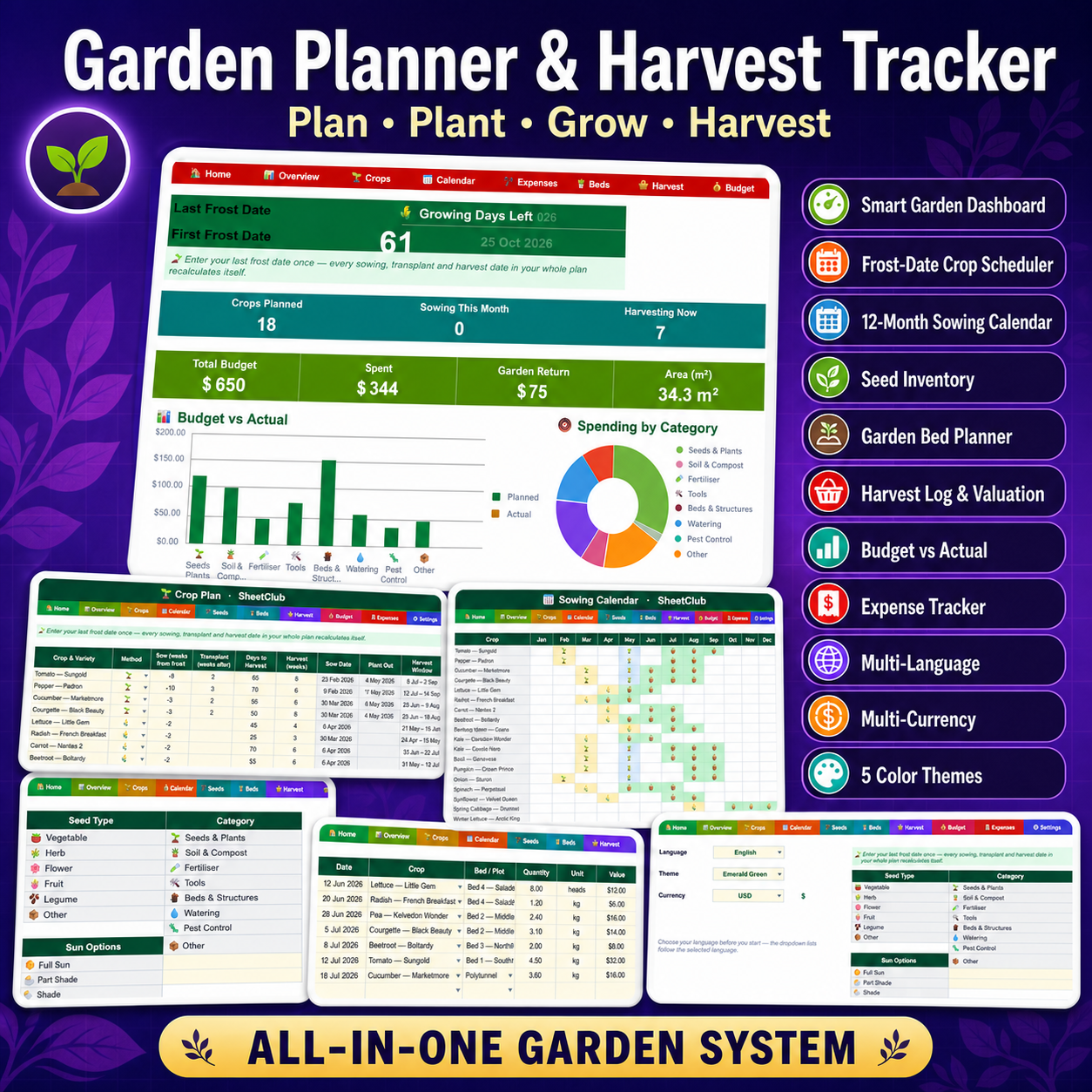 Garden Planner & Harvest Tracker