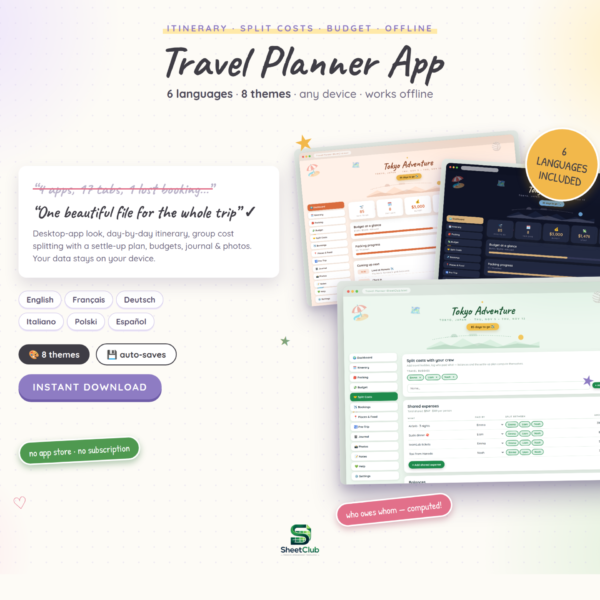 Travel Planner HTML App