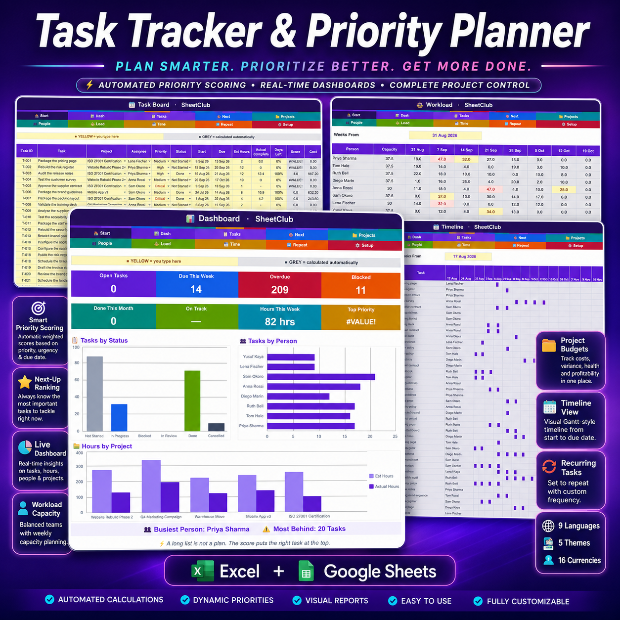 Task Tracker Spreadsheet