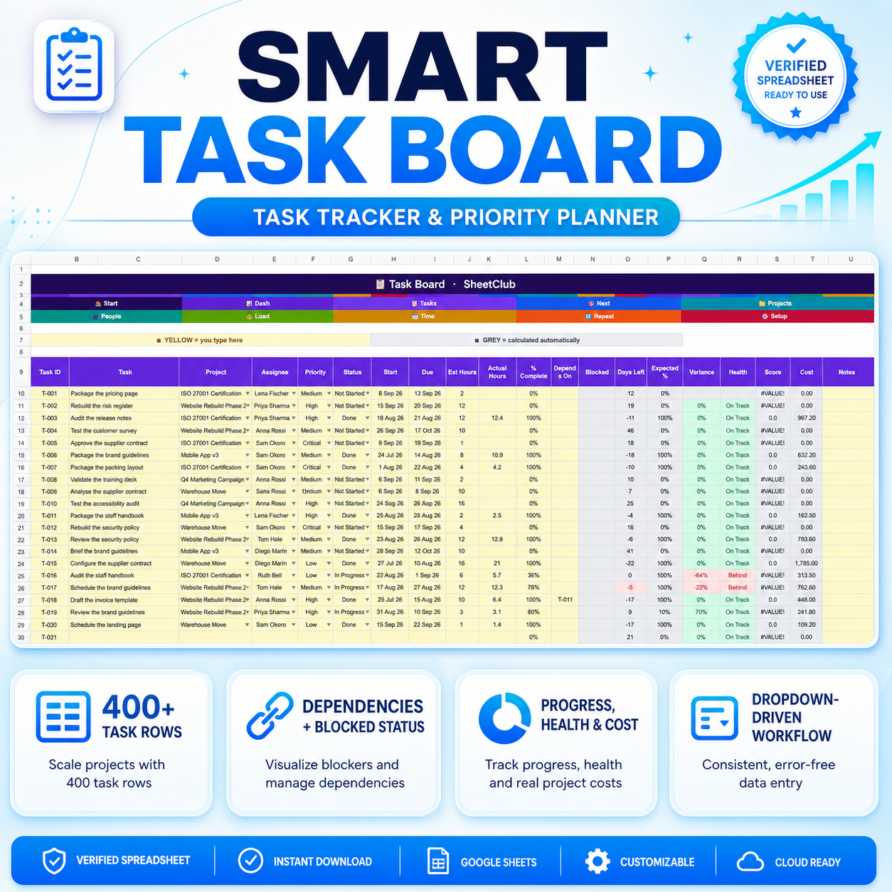 Task Tracker Spreadsheet - Image 11