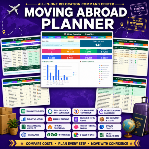 Relocation & Moving Abroad Planner